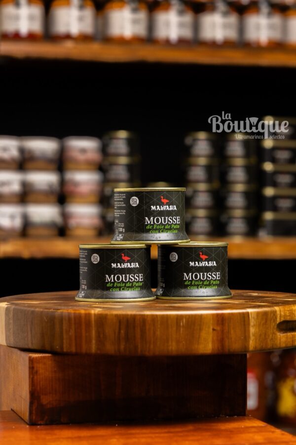 MOUSSE DE FOIE DE PATO CON CIRUELAS MALVASIA 130GR.