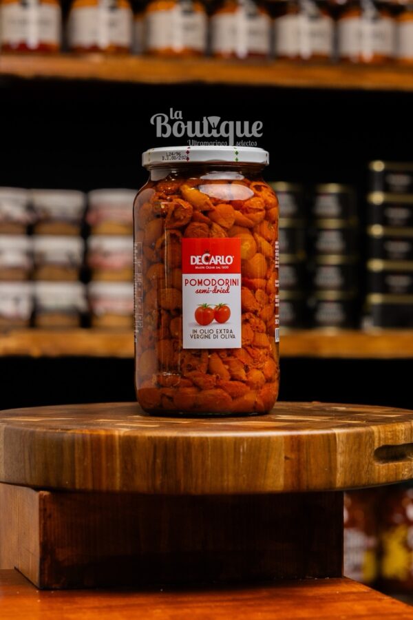 POMODORINI TOMATE SEMI SECO EN ACEITE DE OLIVA “DECARLO” 1KG